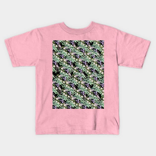 flowers pattern Kids T-Shirt by ICONIS